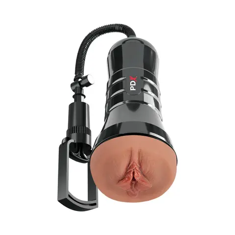PDX Extreme Wet Pussies Super Sucker XXL Stroker in Brown