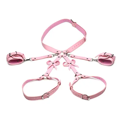 STRICT Bondage Harness with Bows Pink M/L