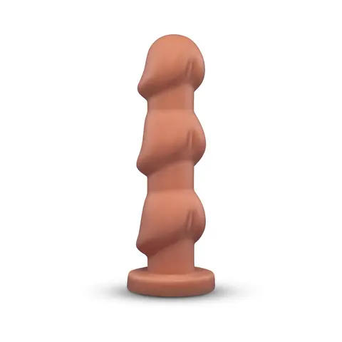b-Vibe Headz 10.5 in. Multi-Bulb Dildo with Flared Base