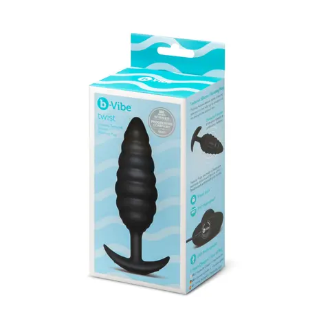 b-Vibe Twist Texture Plug Black