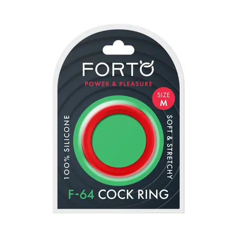 Forto F-64 Wide Liquid Silicone Cockring Medium in Red