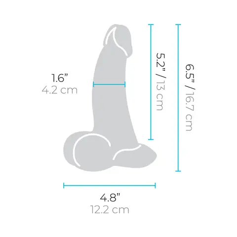 b-Vibe Slipskin Realistic Silicone Dildo 6.5 in. Curved in Mocha