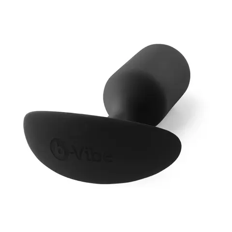 b-Vibe Snug Plug 3 Weighted Silicone Anal Plug in Black