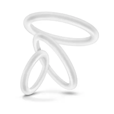 Performance VS4 Pure Premium Silicone Cockrings 3-Pack Set in White