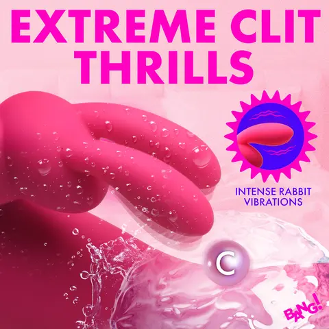 BANG! Silicone Rabbit Vibrator in Pink