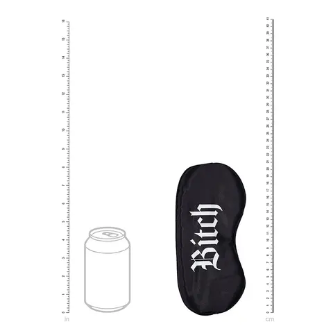 Ouch! Bitch Printed Mask Satin Black