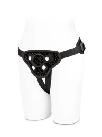 diamond velvet strap-on corset harness