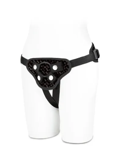 diamond velvet strap-on corset harness
