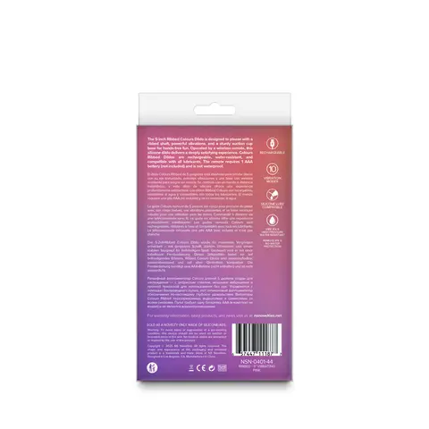 Colours Ribbed Vibrating 5in in Pink