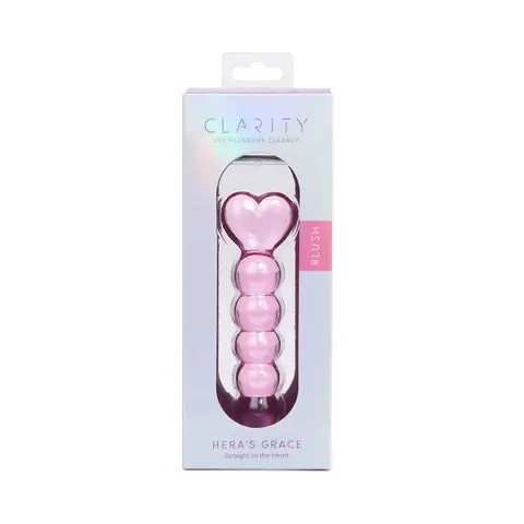 Clarity Hera's Grace Blush Glass Dildo