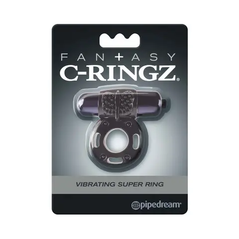 Fantasy C-Ringz Vibrating Super Ring With Bullet Black