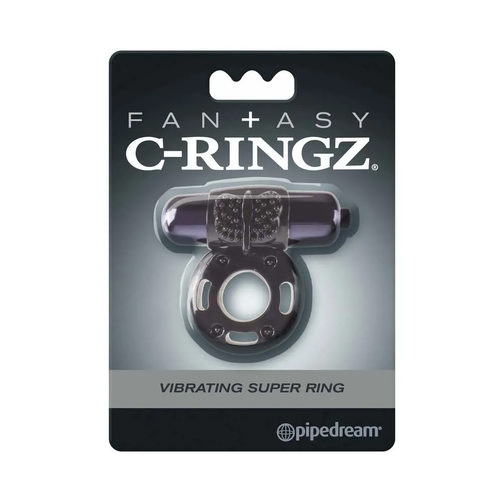 Fantasy C-Ringz Vibrating Super Ring With Bullet Black
