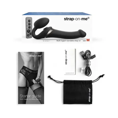 Strap-On-Me Multi Orgasm Bendable Strapless Strap-On Black Small