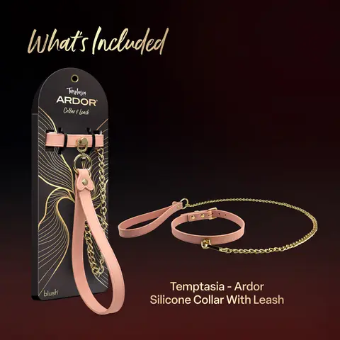 Temptasia Ardor Collar & Leash in Pink