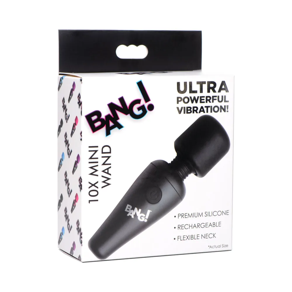 BANG! 10X Vibrating Mini Silicone Wand in Black