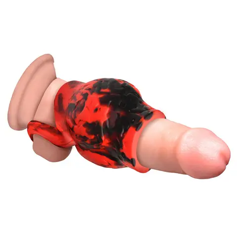 Creature Cocks Hell Hound Silicone Girth Enhancer with Ball Strap L