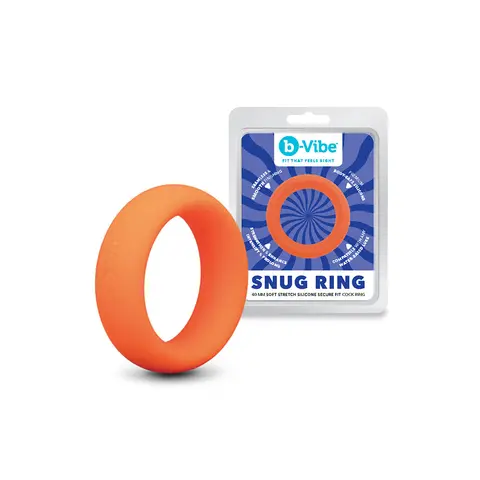 b-Vibe Snug Ring 40mm Snug Fit Silicone C-Ring in Orange