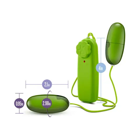 B Yours Double Pop Eggs Remote-Controlled Dual Bullet Vibrator in Lime