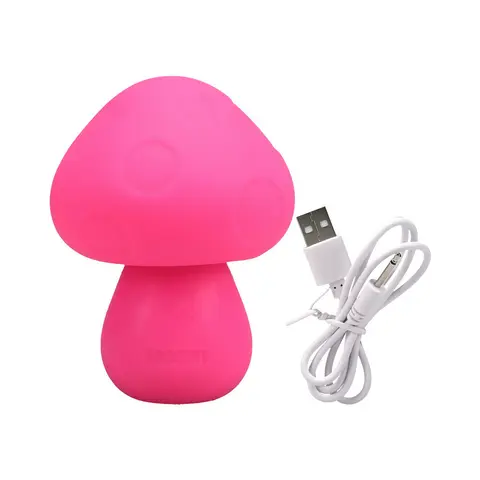 Mochi Mushroom Rechargeable Silicone Vibe in Pink
