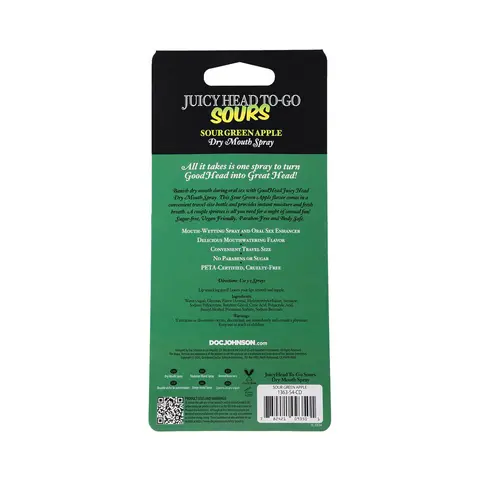 GoodHead Juicy Head Dry Mouth Spray To-Go Sour Green Apple 0.3 oz.