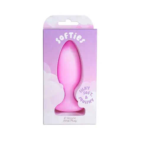 Softies Dual Layer Butt Plug 4 in. in Pink