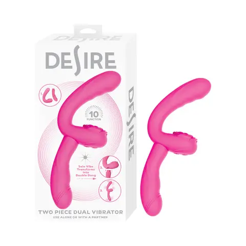 Desire Dual Vibrator 2 Piece in Pink