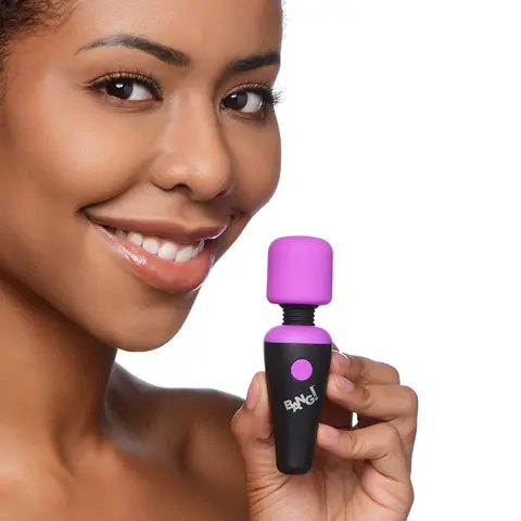 BANG! 10X Vibrating Mini Silicone Wand in Purple