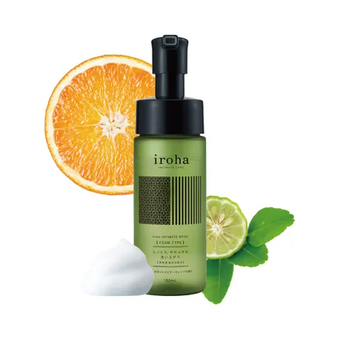 iroha Intimate Wash Foam Bergamot and Bitter Orange 5.07 oz.