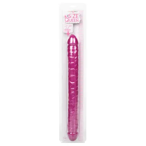 Size Queen Double Dildo Pink 17 in.
