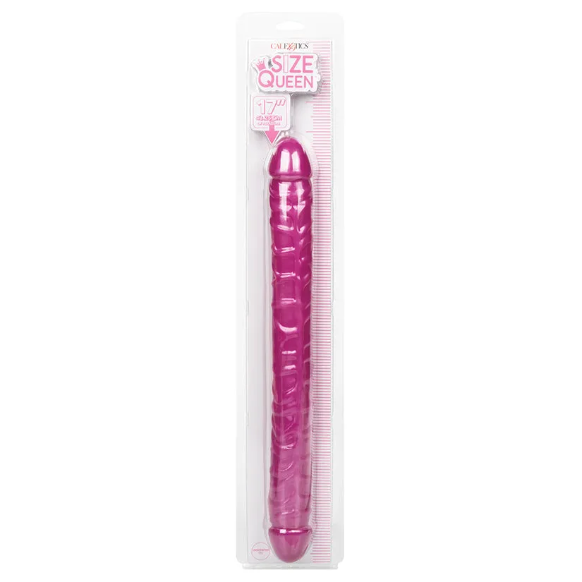 Size Queen Double Dildo Pink 17 in.