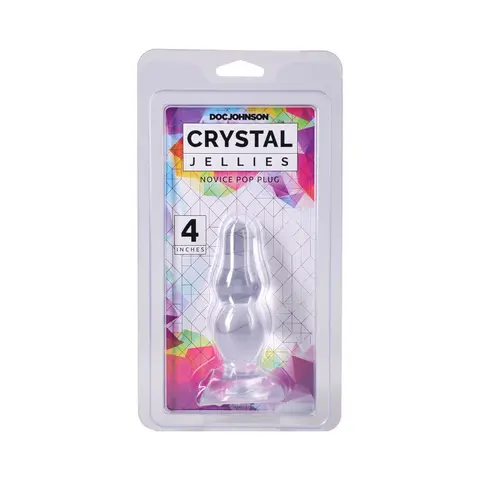 Crystal Jellies Novice Pop Plug 4 in. in Clear