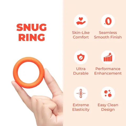 b-Vibe Snug Ring 40mm Snug Fit Silicone C-Ring in Orange