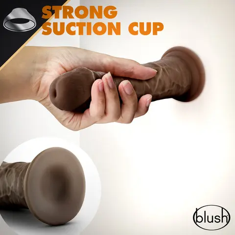 Dr. Skin Glide Realistic 8 in. Self-Lubricating Dildo in Brown