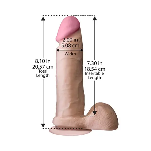 The Realistic Cock - UR3 - 8 Inch in White