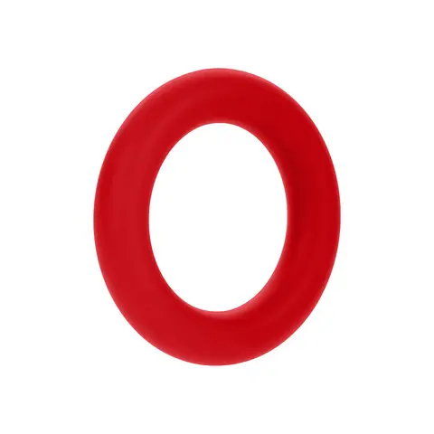 Forto F-61 3-Piece Silicone Cockring Set in Red