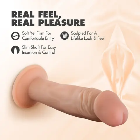 Dr. Skin Dr. Small Realistic 6.5 in. Dildo in Beige