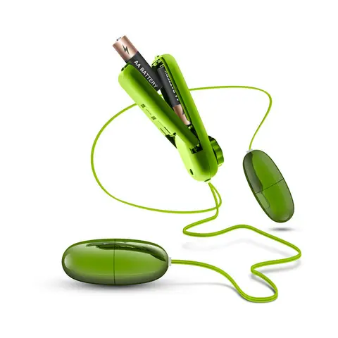 B Yours Double Pop Eggs Remote-Controlled Dual Bullet Vibrator in Lime