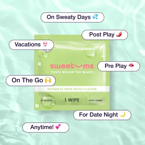 Sweetums Intimate Wipes Watermelon Flavor 10-Pack