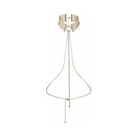 Bijoux Indiscrets Desir Metallique Mesh Collar in Gold