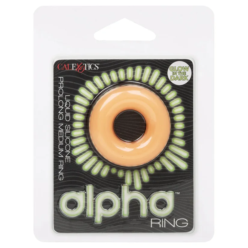 Alpha Glow-in-the-Dark Liquid Silicone Prolong Medium Ring
