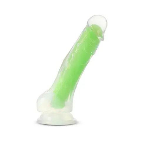 Neo Elite Glow in the Dark Viper 7 in. Dual-Density Dildo Neon Green