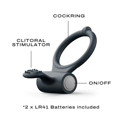Dorcel Power Clit + Vibrating Cockring in Black