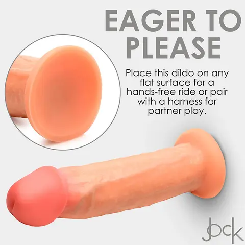 JOCK 8.5 in. Realistic Skin Silicone Dildo