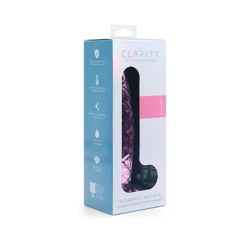 Clarity Seraphic Matrix Blush Glass Dildo