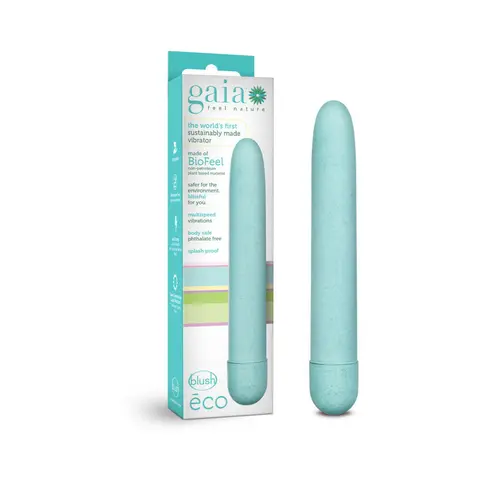 Gaia Eco Slimline Vibrator in Aqua