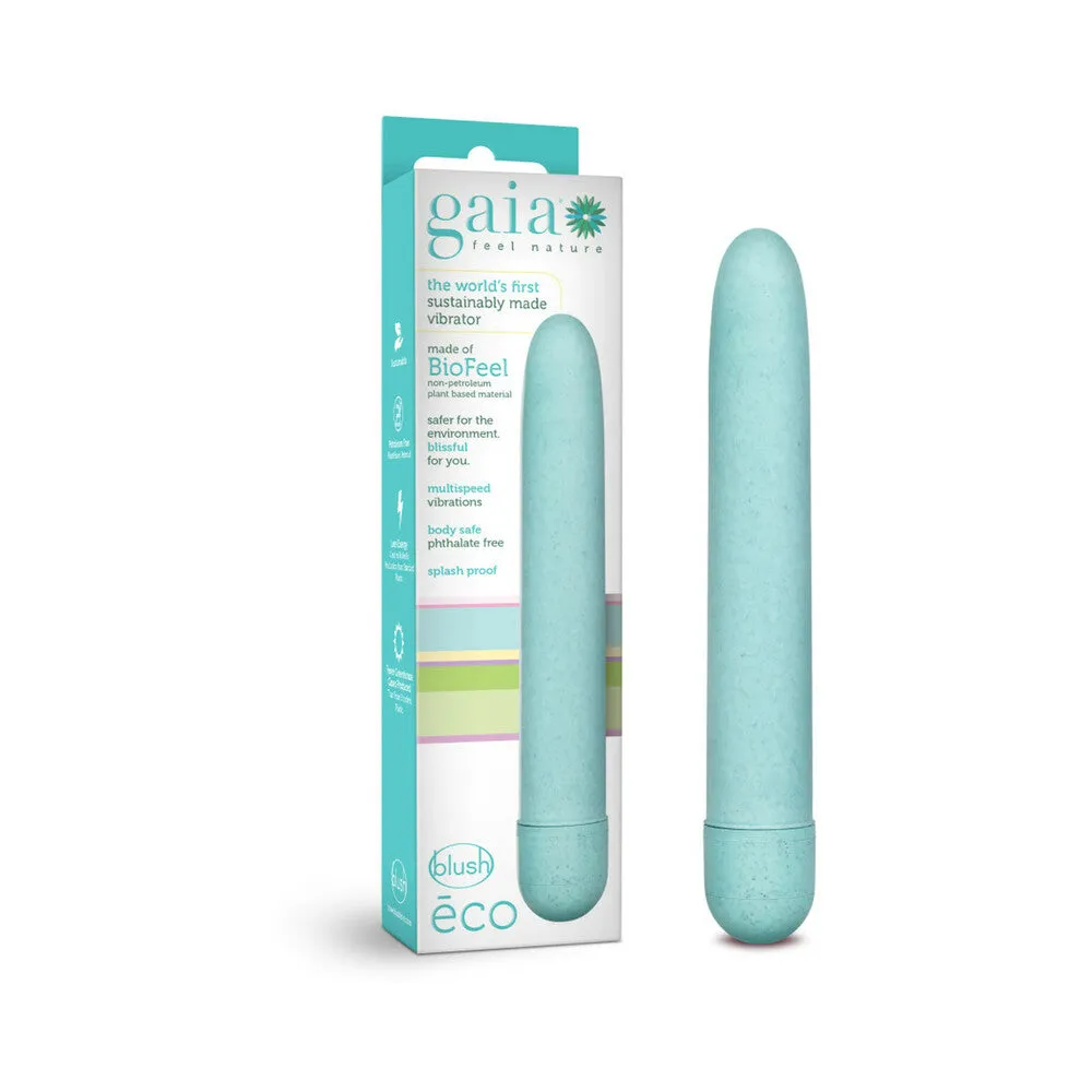 Gaia Eco Slimline Vibrator in Aqua