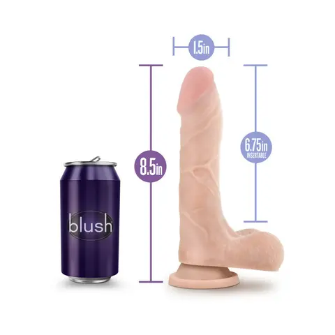 Au Naturel Mister Perfect 8.5 in. Posable Dual Density Dildo with Balls in Beige