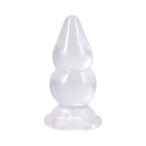 Crystal Jellies Double Pop Plug 6 in. in Clear