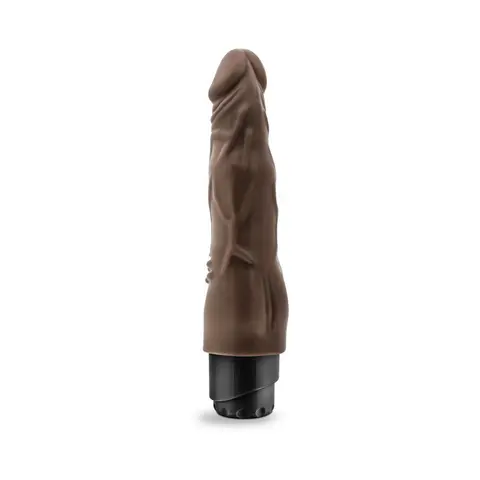 Dr. Skin Cock Vibe 4 Realistic 8 in. Vibrating Dildo in Brown