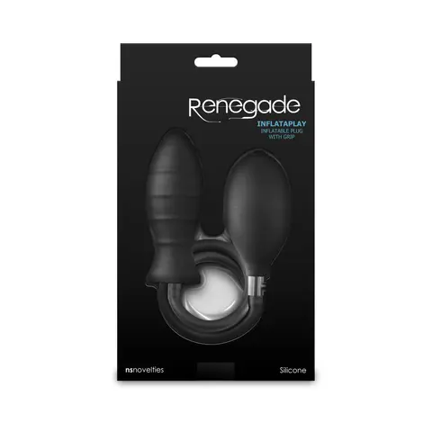Renegade InflataPlay Inflatable Plug with Grip Black